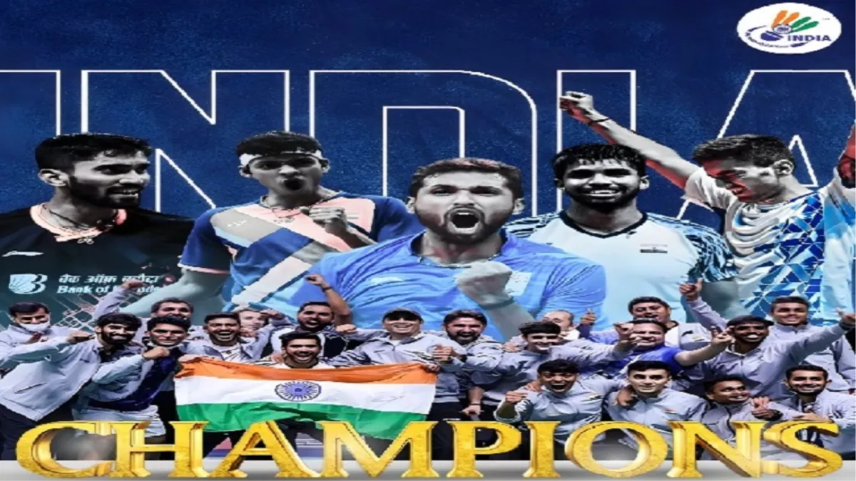 Badminton history created India win Thomas Cup Live Updates भारत ने 14 बार की चैंपियन इंडोनेशिया को 3-0 से हराया; पीएम मोदी और पूरे देश ने दी बधाई