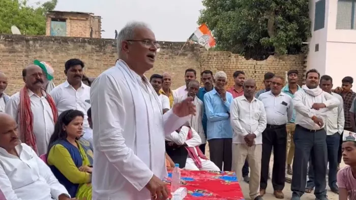 रायबरेली में चुनाव प्रचार करते छत्तीगढ़ के पूर्व मुख्यमंत्री भूपेंद्र सिंह बघेल। जागरण