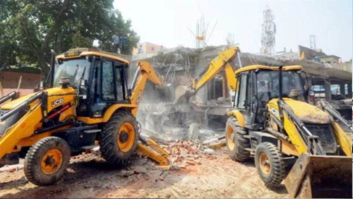 ncr bulldozer action faridabad 50 illegal structures to be demolished near neelam flyover