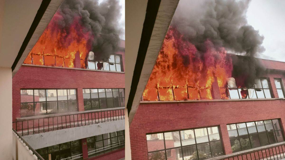 ncr fire broke out in library of guru gobind singh college in delhi