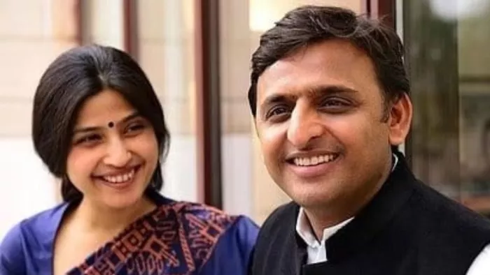 अखिलेश यादव और डिंपल यादव। सौः समाजवादी पार्टी