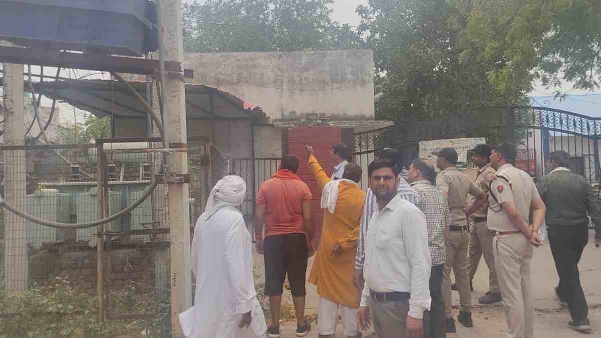 ncr palwal news residents protest power cuts block railway road