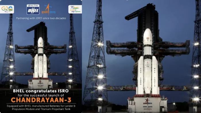 Chandrayaan-3 Launch: BHEL ने 'चंद्रयान-3' की सफल उड़ान पर ISRO को दी बधाई