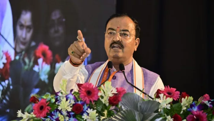 भाजपा प्रदेश कार्यसमिति की बैठक में बोलते उपमुख्यमंत्री केशव प्रसाद मौर्य।- जागरण