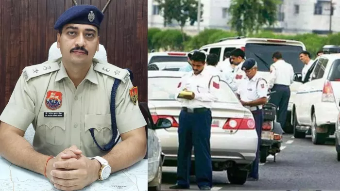Gurugram Traffic Challan: बिना नंबर प्लेट व एचएसआरपी वाले वाहन चालकों पर शिकंजा। फाइल फोटो
