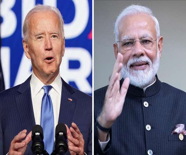 अमेरिका के राष्ट्रपति जो बाइडन और नरेंद्र मोदी।(फोटो: दैनिक जागरण)
