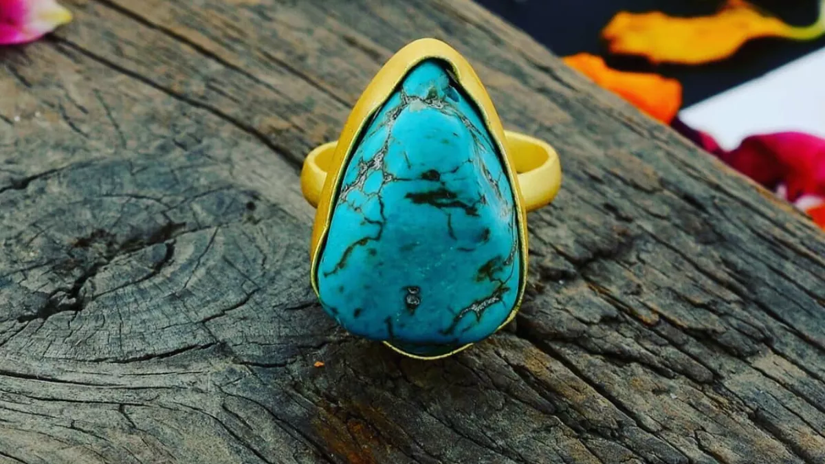 Sterling Silver Vintage Turquoise Signet Ring – Degs & Sal