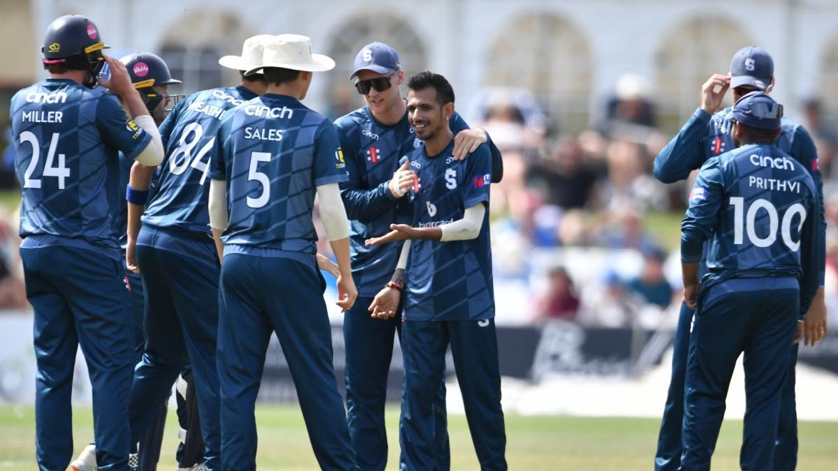 yuzvendra chahal takes 5 for 14 on northamptonshire debut kent spitfires