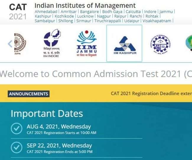 CAT 2021 Registration Date Extended Know The CAT 2021 Exam Date And 