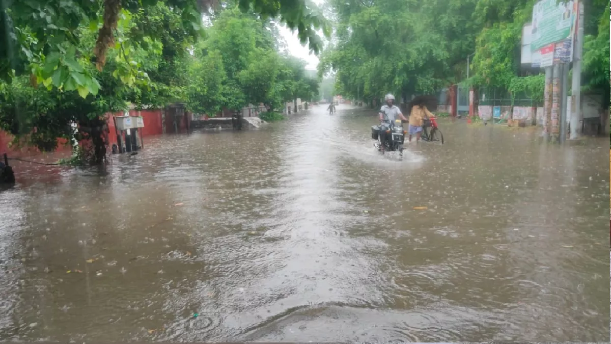 महराजगंज में झमाझम बारिश से अस्त- व्यस्त हुआ जनजीवन, जलजमाव से बढ़ी लोगों की परेशानी