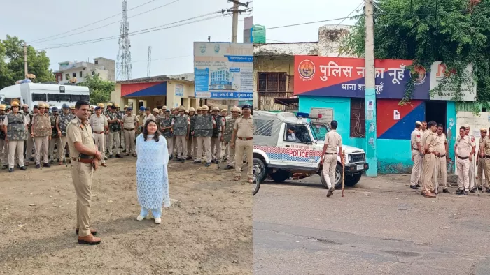 मामन खान को अदालत में पेश करने से पहले पुलिस ने जिले में बढ़ाई सुरक्षा।