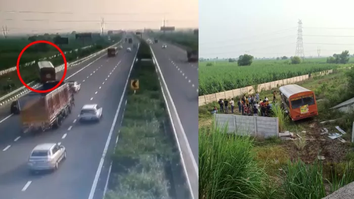 दिल्ली-मेरठ एक्सप्रेस-वे हादसे में एक महिला की मौत। जागरण