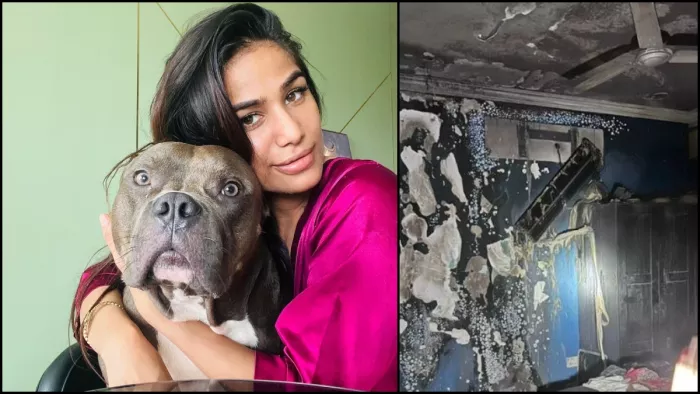 Poonam Pandey के घर में लगी आग। Photo-Instagram