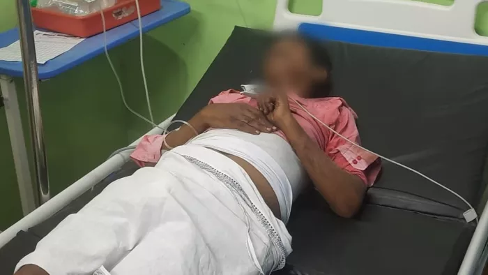 Samastipur News: अस्पताल में इलाजरत जख्मी बुजुर्ग।
