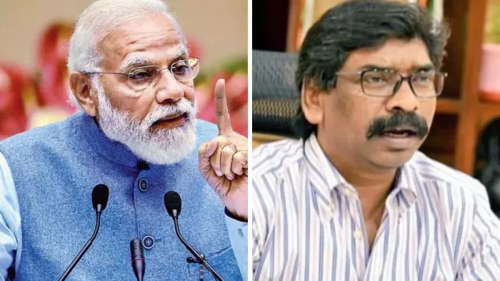 Jharkhand News: प्रधानमंत्री नरेंद्र मोदी और झारखंड के सीएम हेमंत सोरेन का फाइल फोटो।