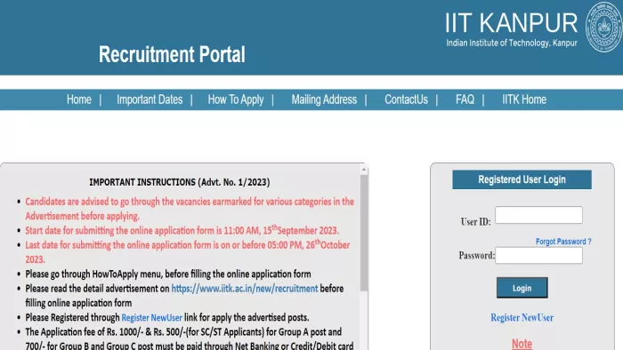 IIT Kanpur Recruitment 2023: आईआईटी कानपुर नॉन टीचिंग पदों पर इस डेट तक कर सकते हैं अप्लाई।