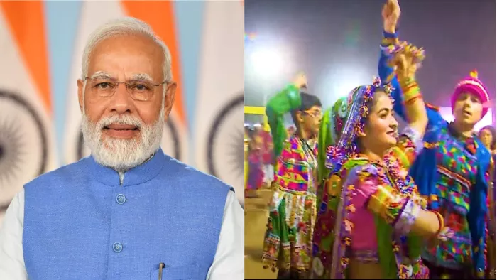 पीएम मोदी का लिखा दूसरा गरबा सॉन्ग 'माडी' रिलीज किया गया।(फोटो