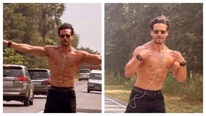 Tiger Shroff Skating on Mumbai Roads while Performing on Ganapath Song