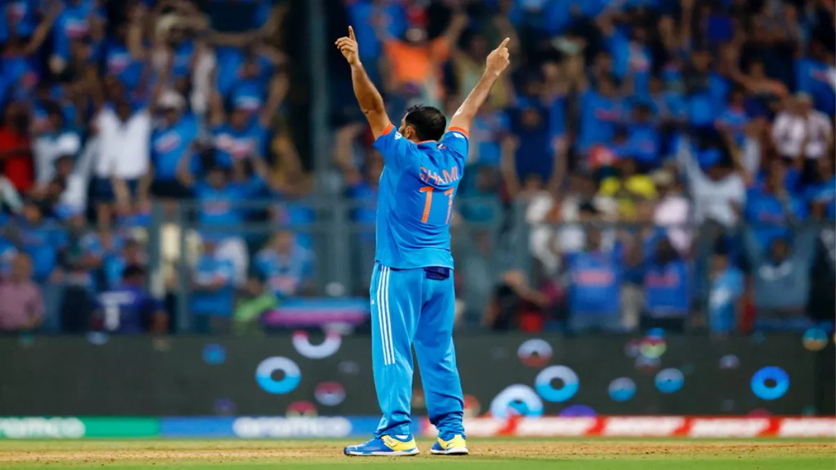 IND vs NZ Semi Final: Mohammed Shami ने रचा इतिहास, World Cup में पूरा विकेटों का अर्धशतक; Starc- Malinga का बड़ा रिकॉर्ड धराशायी - mohammed shami became fastest bowler to took 50