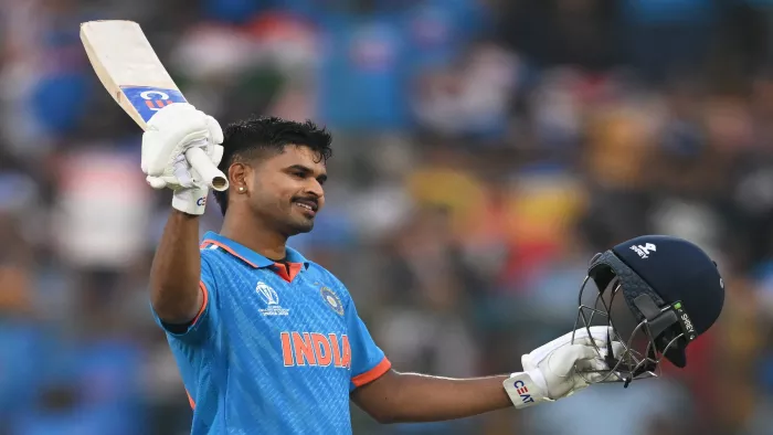 IND vs NZ: श्रेयस अय्यर ने ठोका महज 67 गेंदों पर शतक।