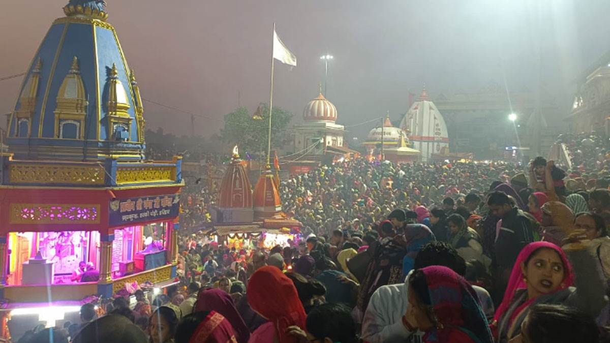kartik purnima snan 2024 heavy rush in haridwar