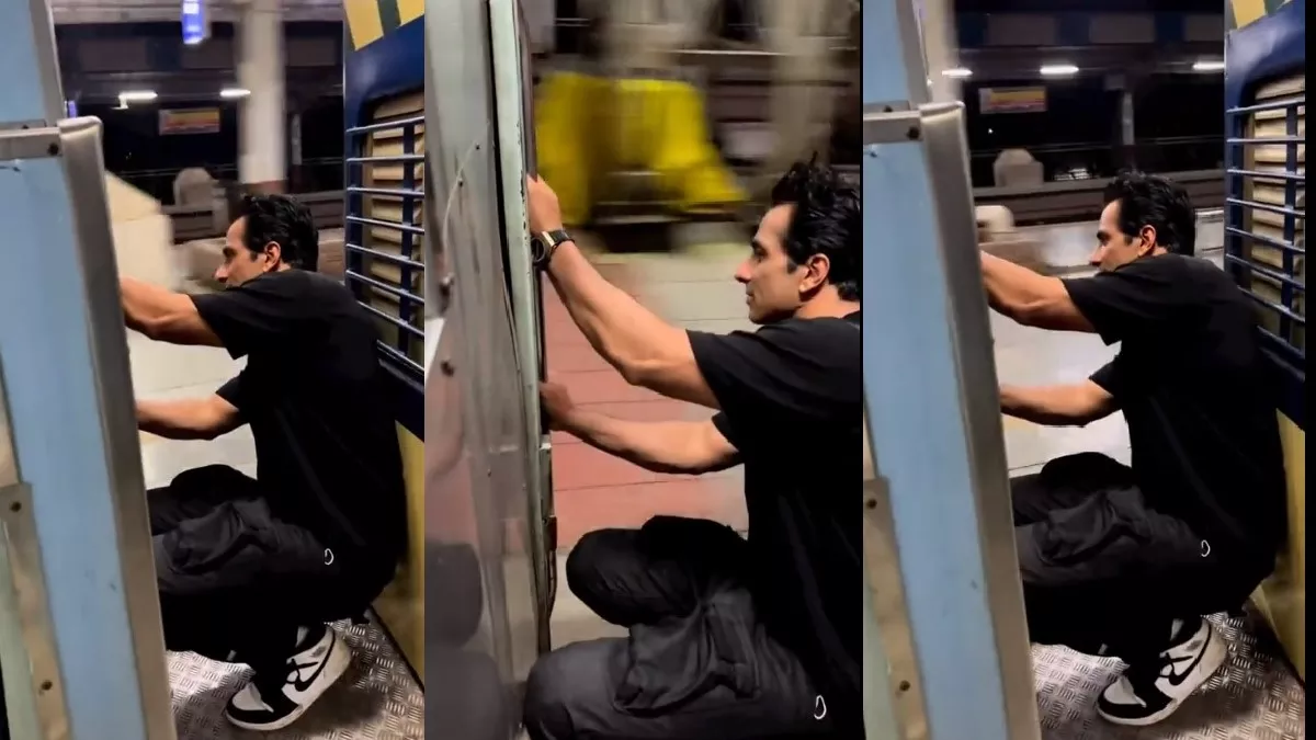 चलती ट्रेन के गेट पर बैठकर सफर करना सोनू सूद को पड़ा महंगा, मुंबई रेलवे पुलिस ने ट्वीट कर लगा दी क्लास