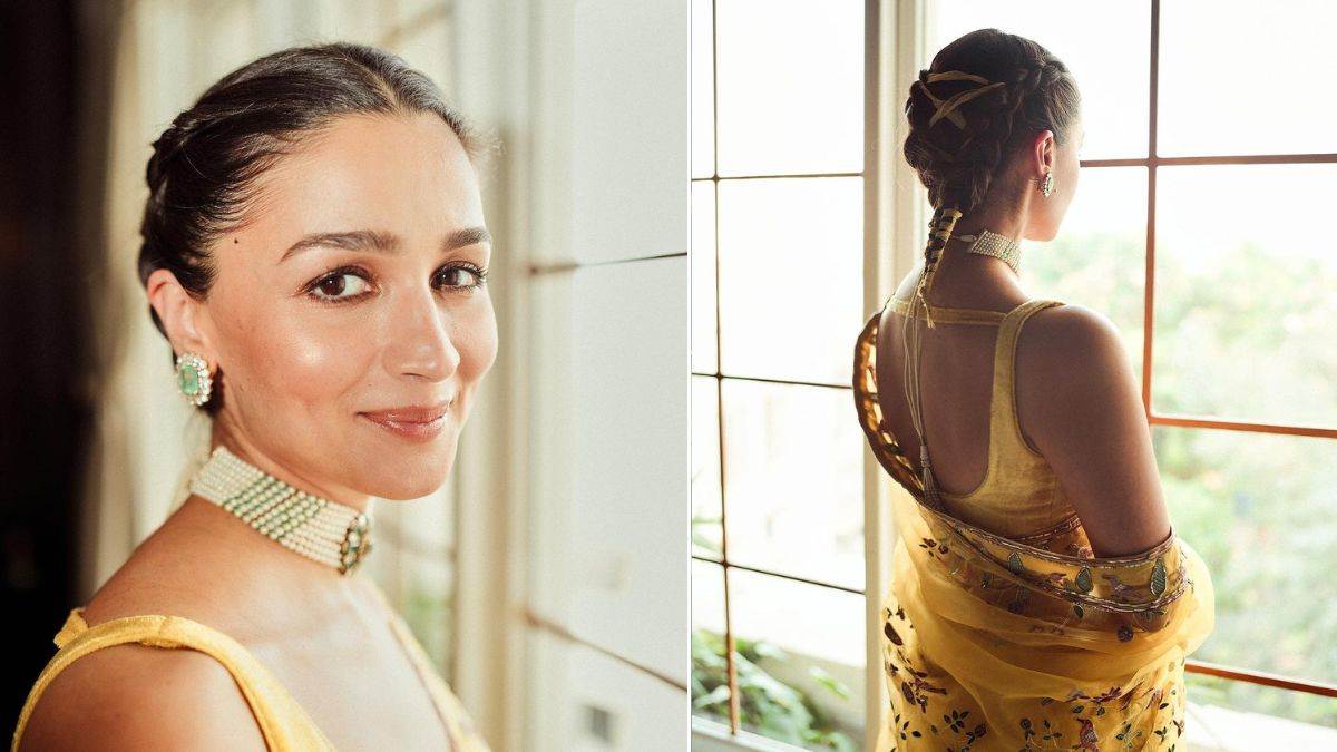 alia bhatt looking so beautiful in yellow saree see latest instagram pics here