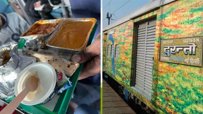 दुरंतो एक्सप्रेस में यात्रियों को परोस दिया गया फ्रिज में रखा बासी खाना