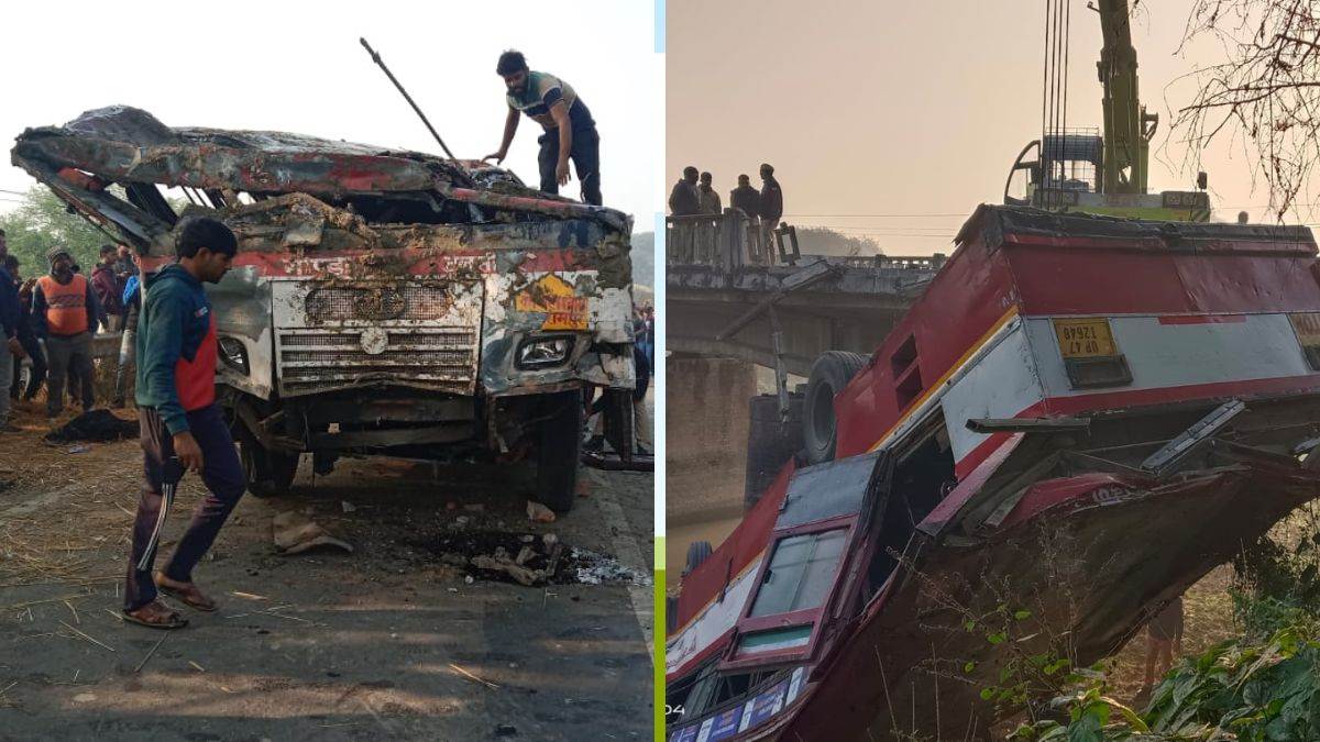 major accident in up roadways full of passengers overturned there were 36 passengers on board