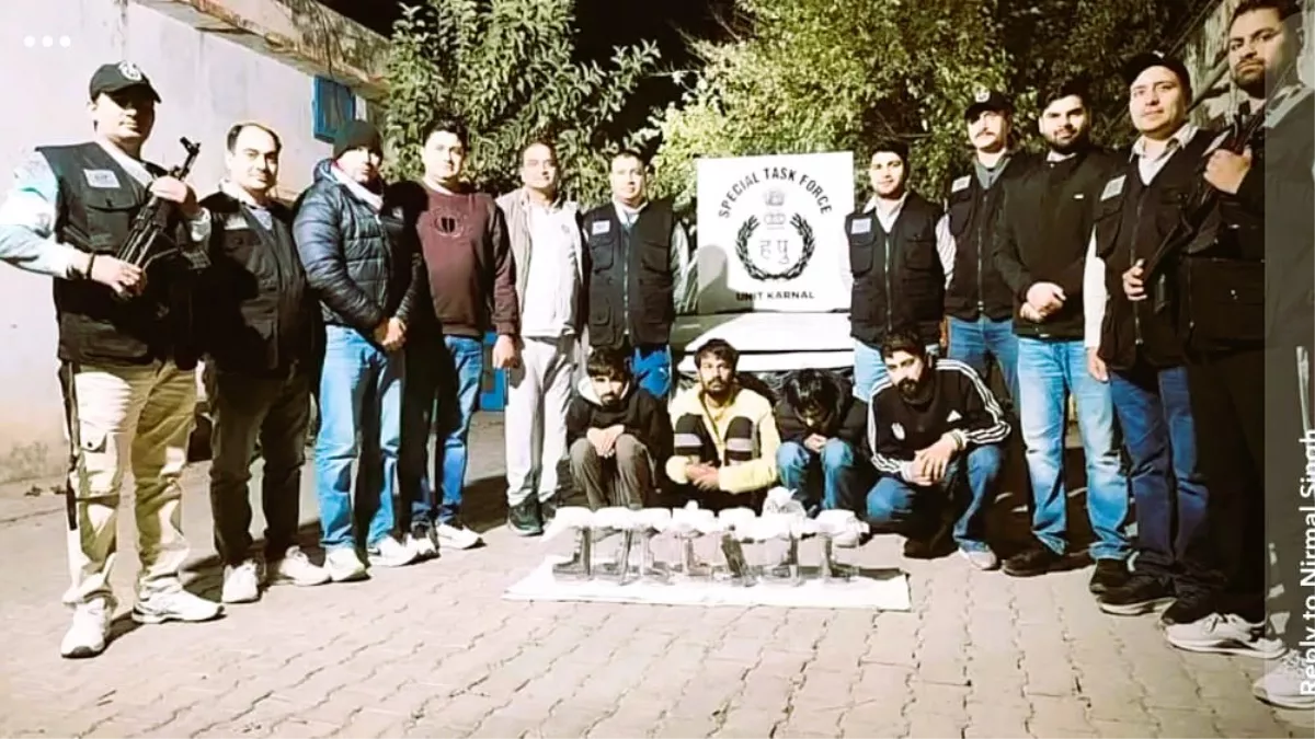 बंबीहा गैंग के 4 गुर्गों को STF ने दबोचा, गैंगवार में हत्या करने आए थे करनाल; बड़ी संख्या में हथियार बरामद