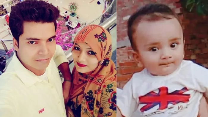 शिराज अली, अहलिया और बच्चे का फाइल फोटो: इंटरनेट मीडिया से।