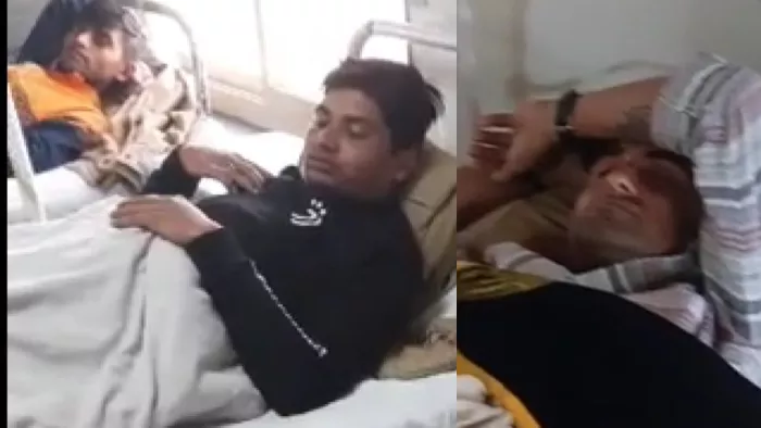 अस्पताल में भर्ती जेल प्रहरी, जो भूख हड़ताल पर हैं। जागरण