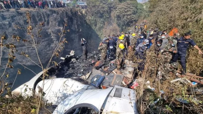 Nepal Plane Crash नेपाल विमान हादसे की तस्वीर।