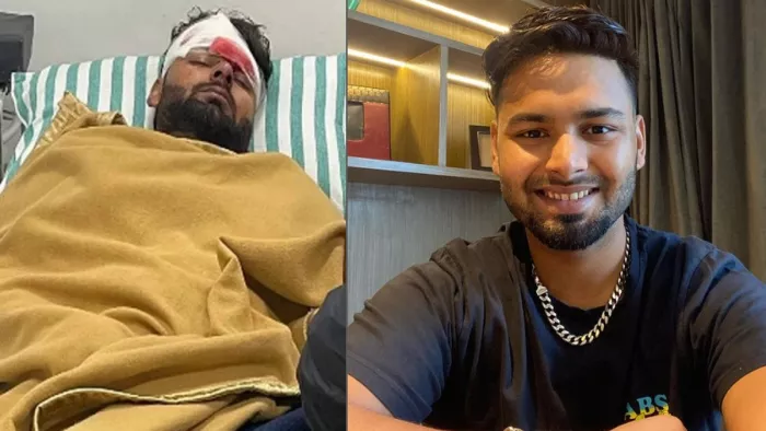 Rishabh Pant First Reaction After Car Accident (Photo-design)