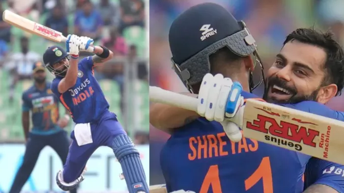 Virat Kohli Screams 'Mahi' Shot after Hitting Helicopter Shot (Photo-bcci)