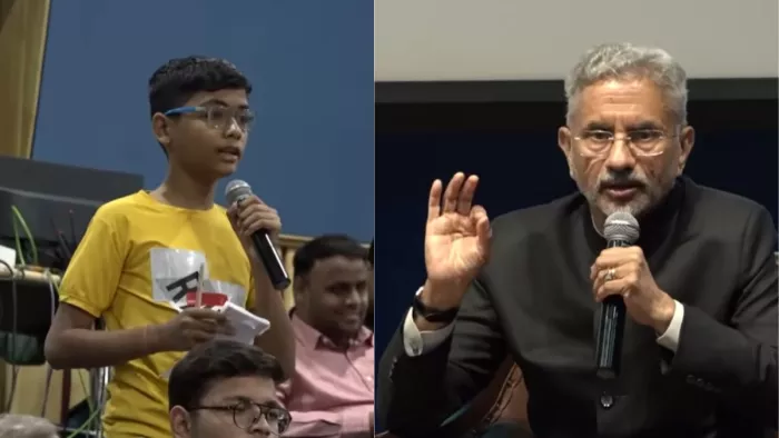 एस जयशंकर ने भारत और चीन के संबंध पर जवाब दिया।(फोटो सोर्स: एएनआई)