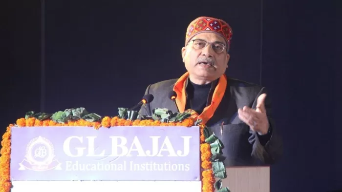श्रीरामोत्सव कार्यक्रम को संबोधित करते हुए दैनिक जागरण के कार्यकारी संपादक विष्णु प्रकाश त्रिपाठी। जागरण