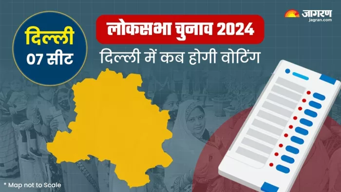दिल्ली के सातों सीटों पर एक साथ होगा मतदान।
