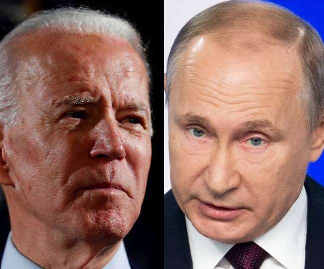 अमेरिकी राष्ट्रपति जो बाइडन और रूसी राष्ट्रपति व्लादिमीर पुतिन।(फोटो: दैनिक जागरण/फाइल)
