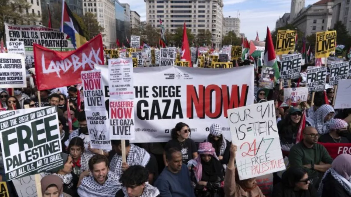 Ceasefire In Gaza: फलस्तीन समर्थक प्रदर्शनकारियों ने अमेरिका में किया प्रदर्शन, तत्काल संघर्ष विराम का किया आह्वान
