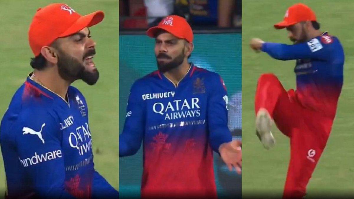 virat kohli yelled on rcb players kicks ground in frustation in rcb vs srh match ipl2024