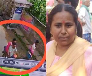 चेन लूट की वारदात सीसीटीवी में कैद, पीड़ित महिला रीना देवी। (जागरण)।