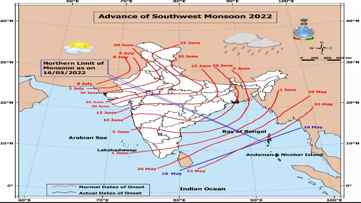 Monsoon 2022 : देश में बहुप्रतीक्षित मानसून ने दी दस्तक, उत्तर प्रदेश में इस दिन से होगी मानसूनी सक्रियता