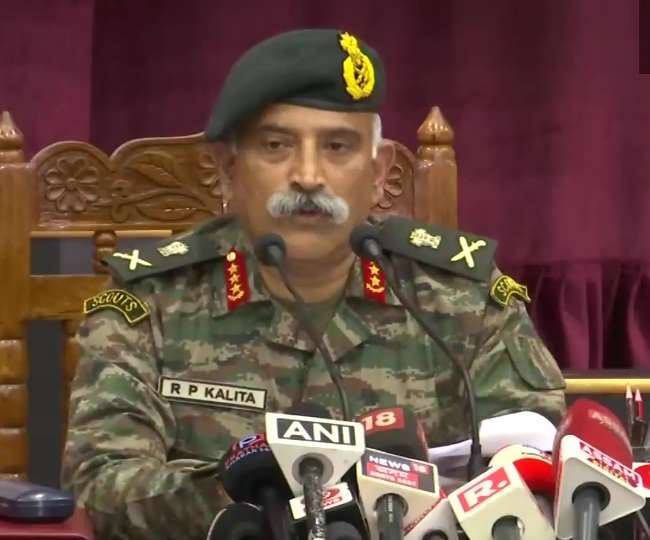 प्रेस कांफ्रेंस करते भारतीय सेना की पूर्वी कमान के प्रमुख लेफ्टिनेंट जनरल आरपी कालिता (ANI Photo)