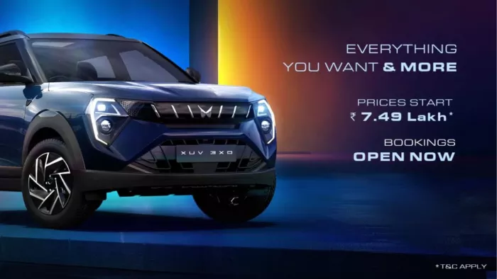 Mahindra की कॉम्पैक्ट एसयूवी XUV 3XO को बुकिंग शुरू होते ही बेेहतरीन प्रतिक्रिया मिली है।