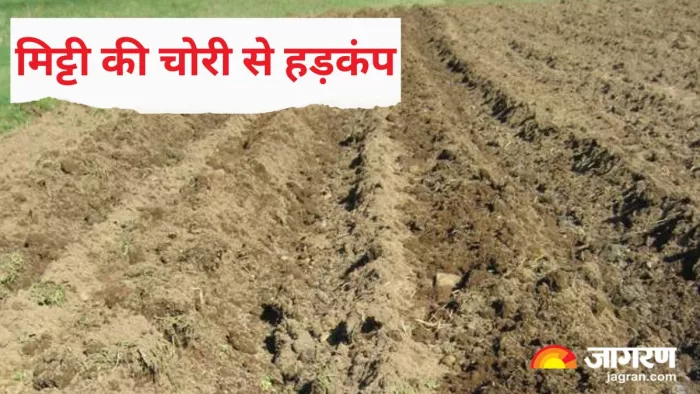 दो बीघा खेत की मिट्टी माफिया खनकर उठा ले गए।