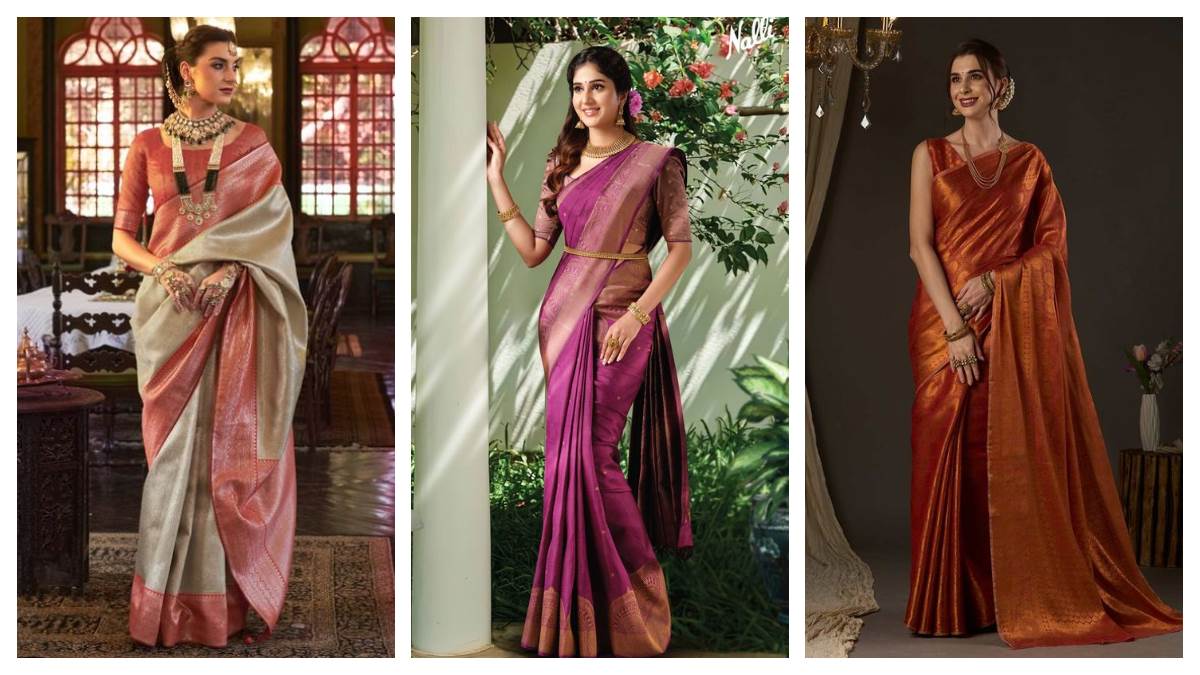 खंजर नहीं इन Kanjivaram Sarees को देखकर लड़के होंगे घायल, बला की खूबसूरती मिलेगी और कीमत ₹485 से है शुरु