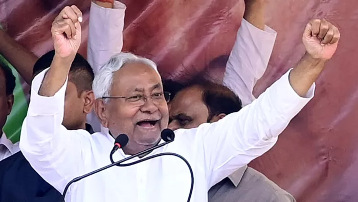 'भला नौ-नौ बच्चा कोई पैदा करता है...', भरी सभा में ये क्या बोल गए नीतीश कुमार (फोटो- ANI)
