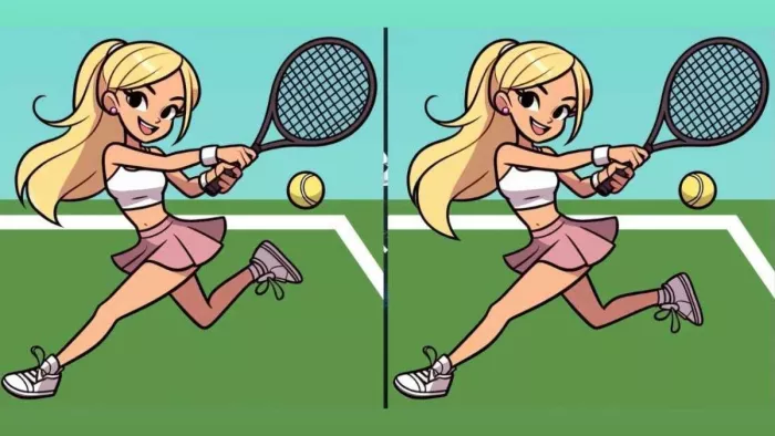 Optical Illusion: टेनिस खेल रही लड़की की इस तस्वीर में छिपे हैं 3 अंतर