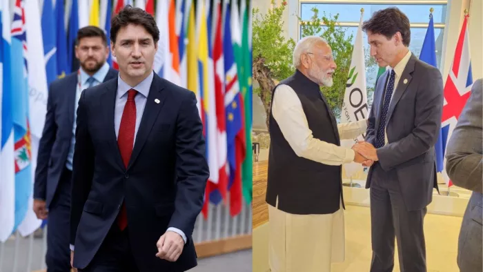 इटली में हुए जी7 शिखर सम्मेलन में प्रधानमंत्री नरेंद्र मोदी और कनाडा के पीएम जस्टिन ट्रूडो की मुलाकात हुई है।